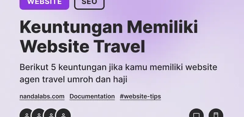5 Keuntungan Memiliki Website untuk Agen Travel Umroh